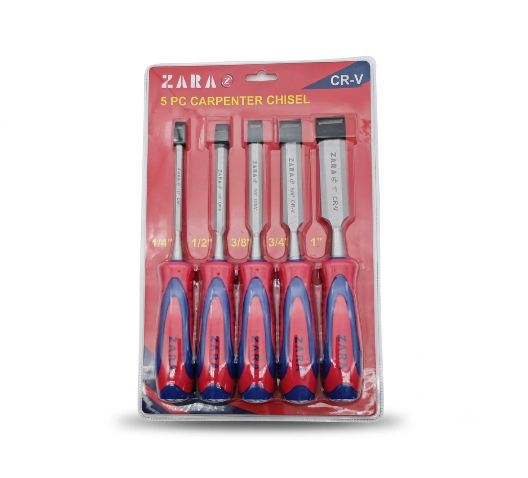 5 PC CARPENTER CHISEL SET