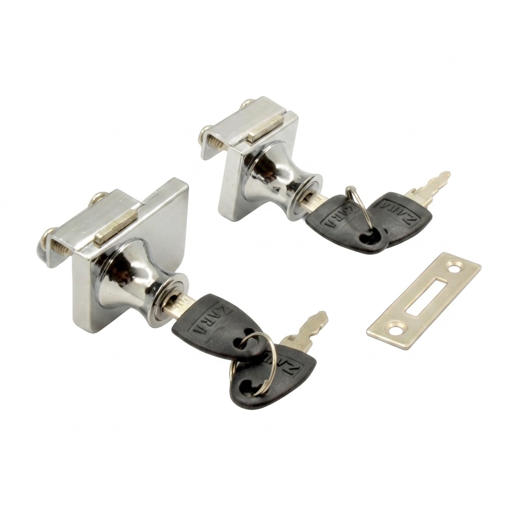 Glass Lock, Single Door & Double Door (Glass Cabinet Lock)