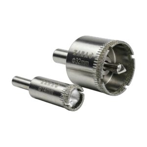 Glass Hole Saw with Drill Bit, 20–80 mm