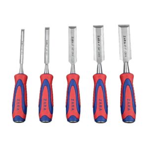 Wood Chisel Set, 5 pcs (1/4″ to 1″), Carpenter Chisel Set