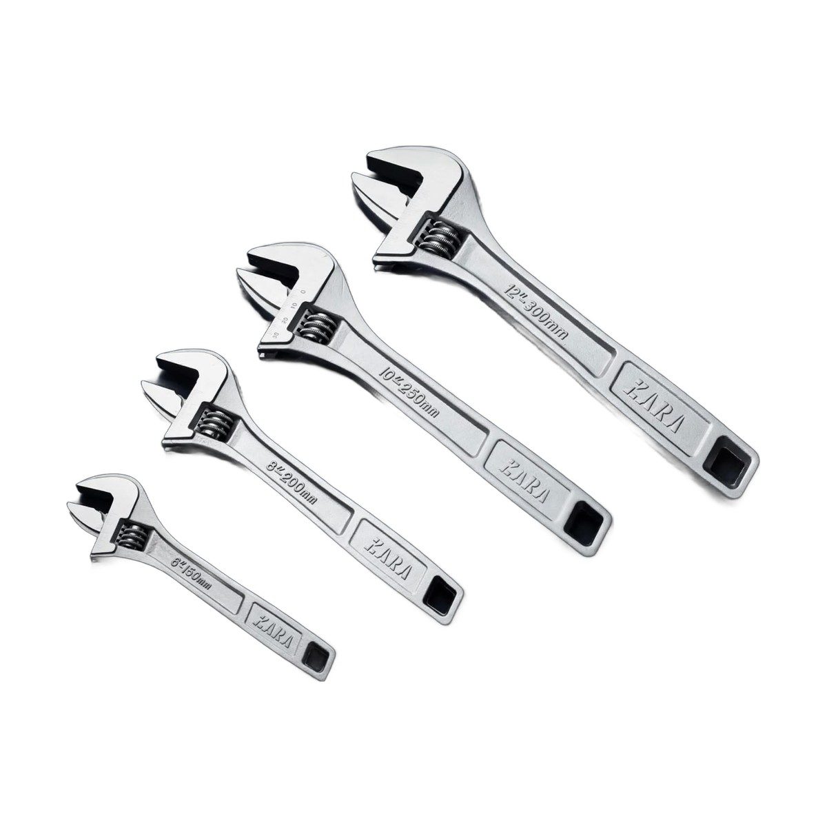 ZARA adjustable wrenches, four sizes 6, 8, 10 and 12 in