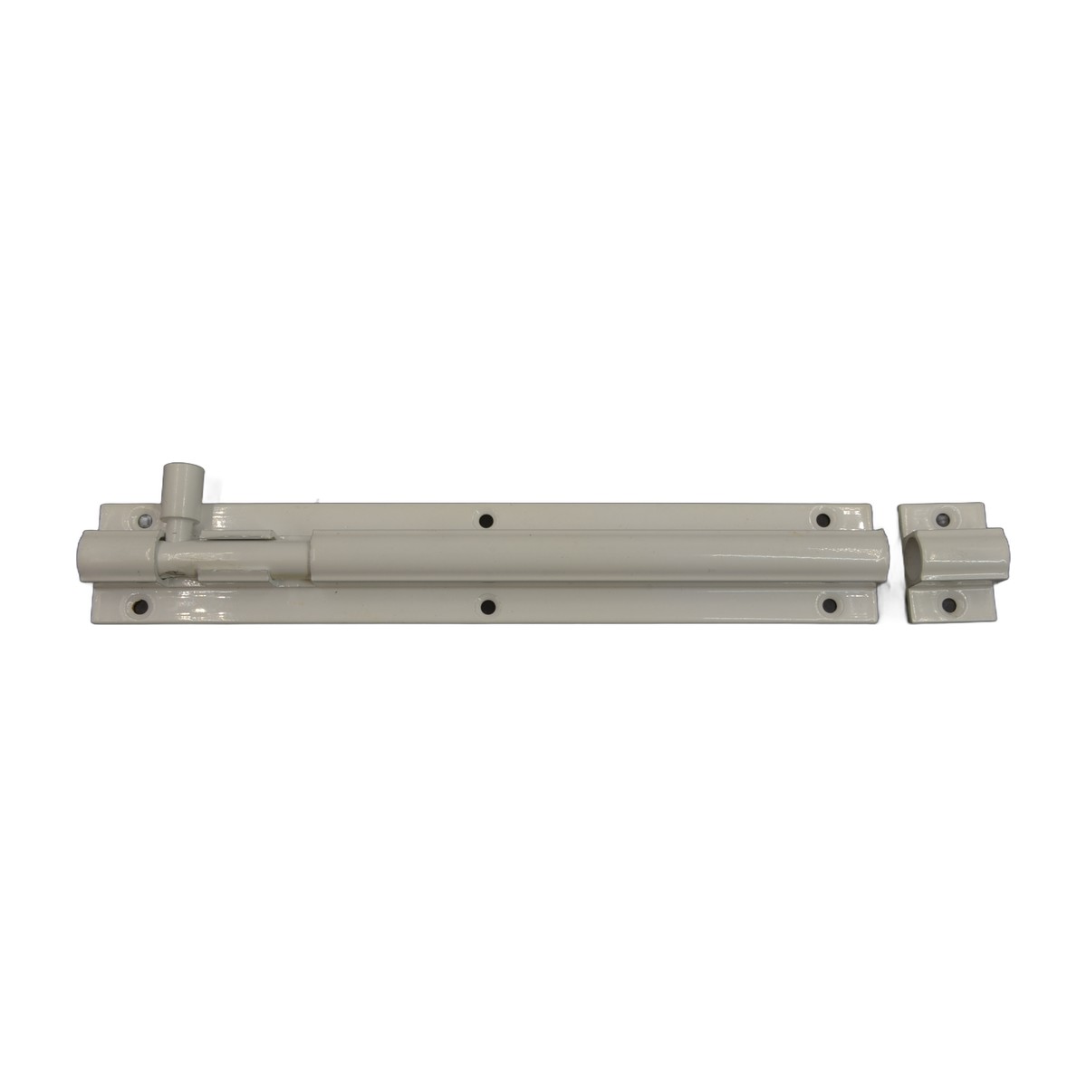ZARA white aluminium tower bolt with keeper