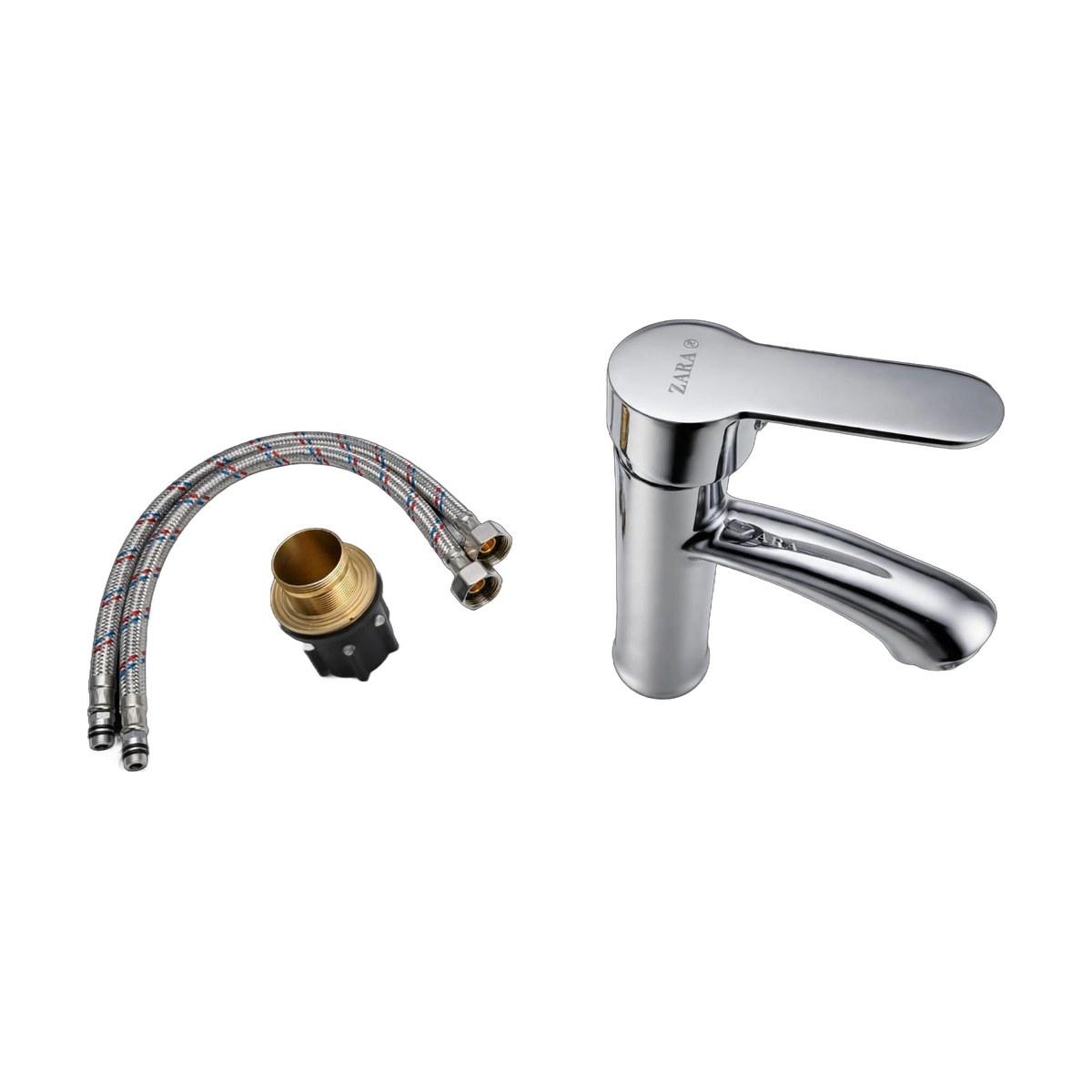 ZARA Tools basin mixer AZBM B02 with hoses and fittings