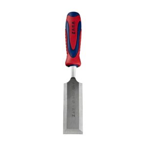Carpenter Chisel, CR-V Blade with Red/Blue Grip Handle