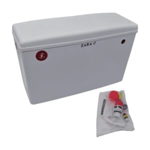 Flush Tank with Accessories, White (Uniflow Water Tank)