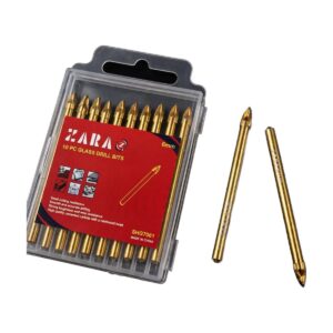 Glass Drill Bit Set, 10 Pcs (Glass & Tile Drill Bits)