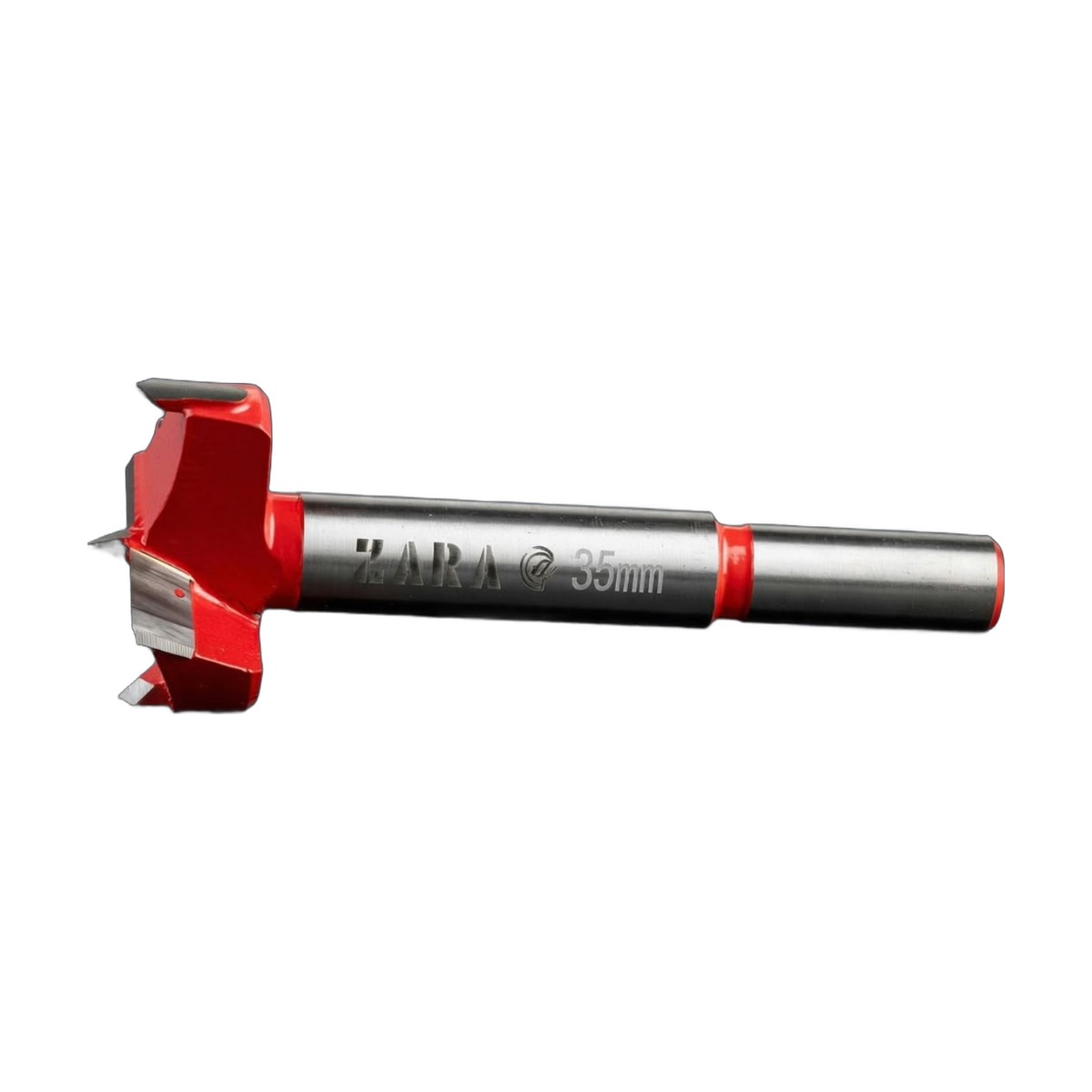 ZARA 35 mm wood hinge boring bit, red cutter head, ZARA marked shank