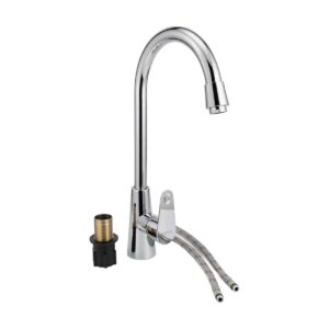 Kitchen Sink Mixer, Single-Lever with Swivel Spout