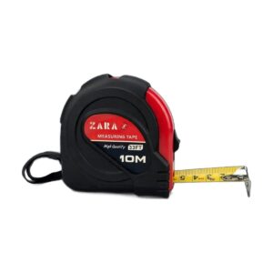 Measuring Tape 3 m to 10 m, Black Rubber Grip (Steel Tape Measure)