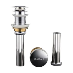 Pop Up Waste (Push-Button Basin Waste), Stainless Steel 1-1/4″ & 1-1/2″