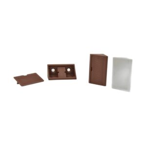 PVC Samosa Fitting with Cover, White & Brown