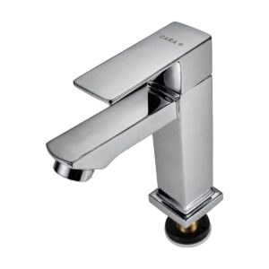 Basin Mixer AZBM C02 (Single Basin Mixer), Deck-Mounted Mirror Chrome