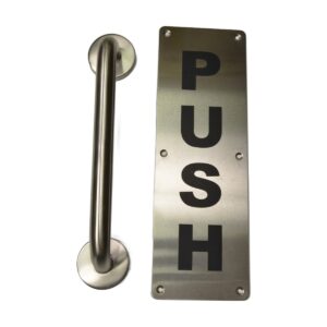 SS Door Handle with Push & Pull Plate