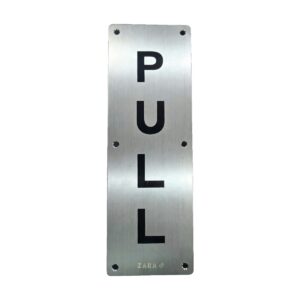 Push Plate & Pull Plate 12 × 4 in, Stainless Steel
